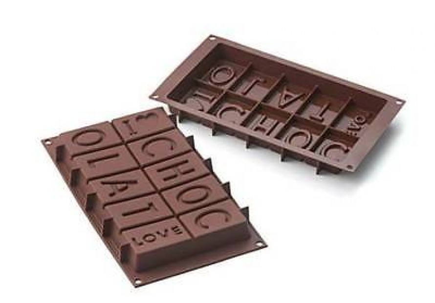 SILIKOMART STAMPO STAMPI SILICONE LOVE CHOCOLAT CIOCCOLATO TORTE SF 173